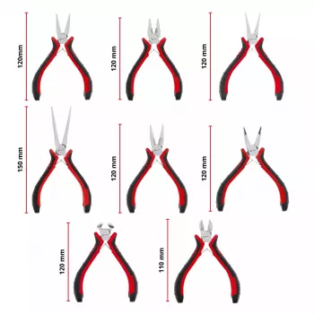 Einhell 370523 E-Case Tool Insert – 8-Piece Precision Pliers Set for E-Case S-F