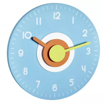 Ceas de perete de design TFA Dostmann 60.3015.06, albastru deschis