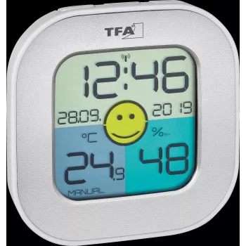 Higrometru electronic de interior TFA Dostmann FUN argintiu 30.5050.54