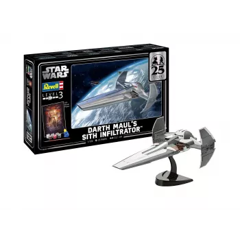 Kit de model Revell 05638 Darth Maul's Sith Infiltrator 1:100, set cadou - Star Wars Episode I, ediția 25 de ani