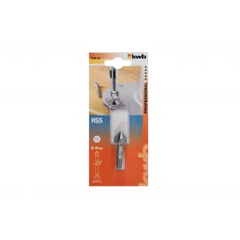 Burghiu de alezat HSS KWB 704840 16 mm, 90°, 3 tăișuri, coadă cilindrică