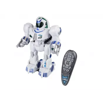 Robot RC Revell Control T-Giant - 2,4 GHz, aruncător de discuri din spumă, efecte LED, alb/gri/portocaliu 24700