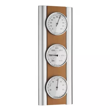 Stație meteo analogică TFA Dostmann 20.1053.17 fag interior și exterior
