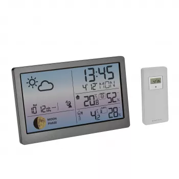 Stație meteo wireless TFA Dostmann LUNA SKY 35.1169.10 cu prognoză pe 12 ore, faza lunii, suportă până la 3 senzori