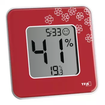 TFA Dostmann Style Indoor Electronic Hygrometer Red (30.5021.05)