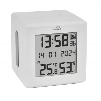 Set de start TFA Dostmann TFA.me cu gateway WLAN și 2 termo-higrometre wireless KLIMA@HOME, negru/alb 35.8109.02