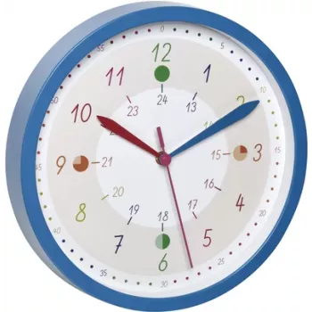 Ceas de perete cu cuarț TFA Dostmann 60.3058.06.90 308 mm albastru