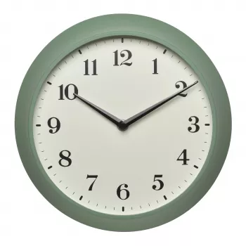 Ceas de perete radiocontrolat TFA Dostmann 60.3540.04 cu termometru și higrometru, verde mentă