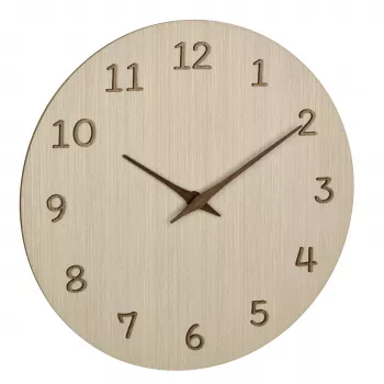 Ceas de perete cu cuarț TFA Dostmann 60.3072.01, 298 mm, lemn deschis