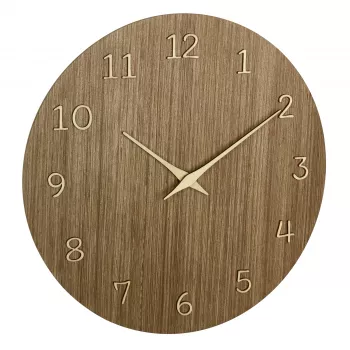 Ceas de perete cu cuarț TFA Dostmann 60.3072.23, 298 mm, lemn închis