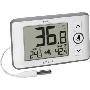 Termometru digital profesional TFA Dostmann LT 202 cu senzor cu cablu, alb 30.1052.02