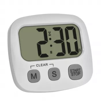 Cronometru digital de mână TFA Dostmann 38.2057.02, alb
