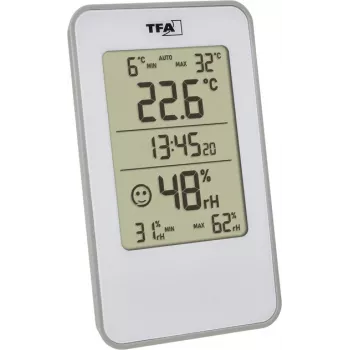Termo-higrometru digital TFA Dostmann 30.5057.02, de interior, alb
