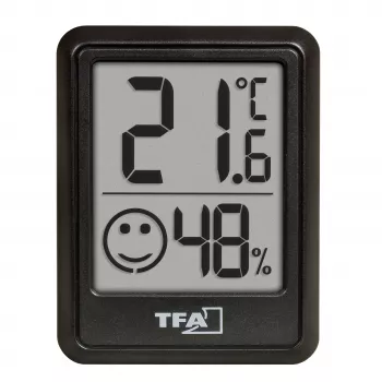 Termo-higrometru digital TFA Dostmann, negru, 30.5060.01.03