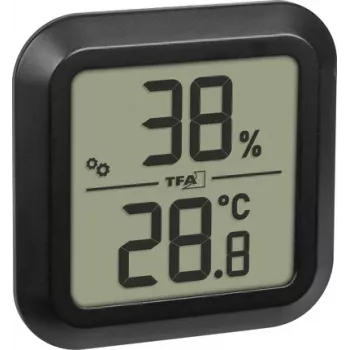 Termo-higrometru digital TFA Dostmann pentru montaj încorporat, negru, 30.5061.01