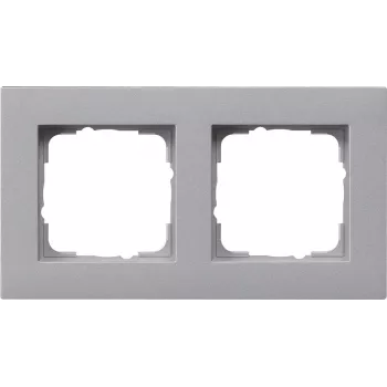 Ramă de acoperire GIRA 212255, 2 poziții, plată, Gira E2 F Aluminium