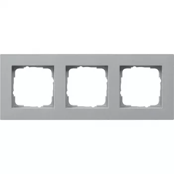 Ramă de acoperire Gira E2 Flat, 3 poziții, aluminiu, 213255