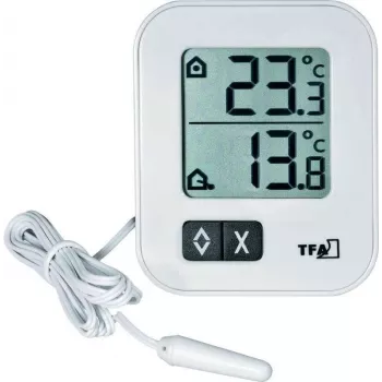 Termo-higrometru digital TFA Dostmann 30.1043.02, alb