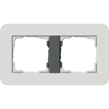 Ramă de acoperire Gira System 55 cu 2 module gri deschis / antracit 0212421