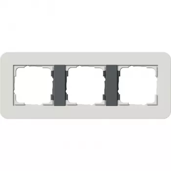 Ramă de acoperire Gira System 55, 3 poziții, gri deschis/antracit, 0213421