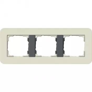 Ramă de acoperire Gira System 55, 3 poziții, nisipiu/antracit, 0213427