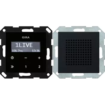 Radio FM RDS Gira 2280005 cu montaj îngropat și difuzor integrat