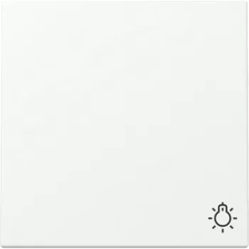 Capac basculant GIRA 328527 cu simbol lumină, System 55, alb pur mat sidefat