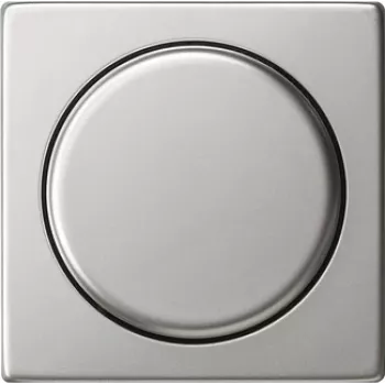 Placă de acoperire Gira System 55 cu buton rotativ pentru dimmer și potențiometru, oțel inoxidabil 0650600