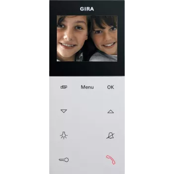 Gira 123927 Stație video de interior AP Plus System 55 alb pur mat