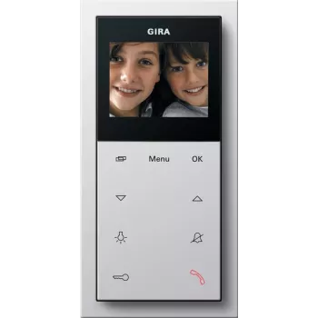Gira 1239112 Stație video de interior AP Plus, montaj aparent, alb pur