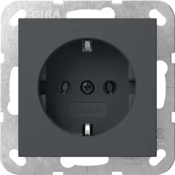 Gira Priză SCHUKO fără cleme, System 55, antracit 446628