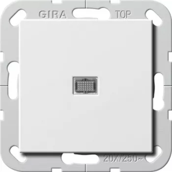 Gira System 55 Modul întrerupător basculant 2 poli OFF, alb pur mat 283403