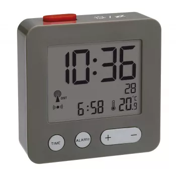 TFA Dostmann 60.2545.10 Ceas deșteptător radiocontrolat antracit