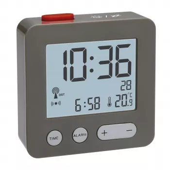 TFA Dostmann 60.2545.10 Ceas deșteptător radiocontrolat antracit