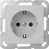 Priză SCHUKO Gira System 55 cu capac rabatabil, gri, 4183015