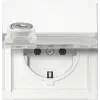 Priză SCHUKO Gira 446766 cu întrerupător cu cheie, chei diferite, 16 A, 250 V, montaj îngropat, alb pur lucios