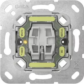 Modul buton impuls GIRA 384200, 2 poli, NO, 250 V AC, 10 A, montaj îngropat