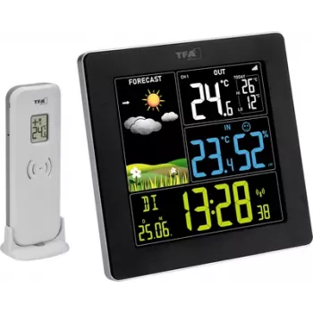Stație meteo wireless TFA Dostmann Sun 2, neagră, 35.1174.01