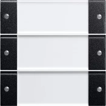 Set butoane basculante Gira 3 module negru/transparent System 55 2133005