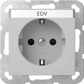 Gira SCHUKO Socket Outlet with Increased Touch Protection, System 55, Pure White Glossy 4462015