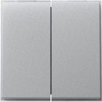 Capac buton basculant Gira TX44 2 module, aluminiu 329565