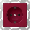 Priză SCHUKO Gira System 55 roșie 4455108