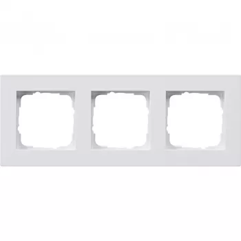 Ramă de acoperire Gira E2 3 module plată alb pur mat (213225)