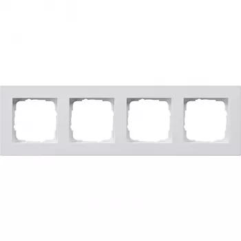 Ramă de acoperire Gira E2 4 module plată alb pur mat 214225