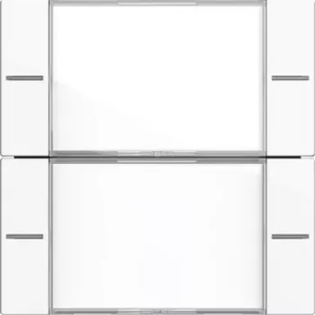 Set de butoane basculante Gira 577203 cu 2 canale pentru Tastsensor 4, alb pur lucios