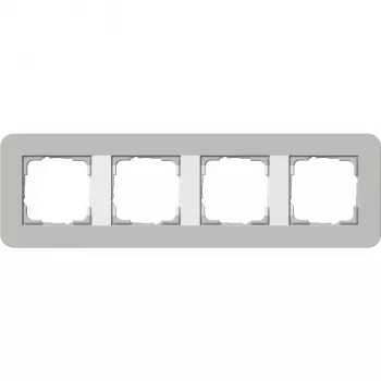 Ramă de acoperire Gira Standard 55 4 module gri/alb pur 0214412