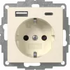 Priză SCHUKO GIRA 245901 cu încărcător USB 2x Type-A/C System 55 alb crem
