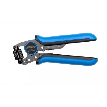 Clește de sertizare profesional GEDORE CrimpMax 3608150 pentru papuci de cablu izolați și conectori de îmbinare, 0,5-6,0 mm² (AWG 20-10), 230 mm, sertizare trapezoidală, mecanism cu clichet cu deblocare rapidă 3416437