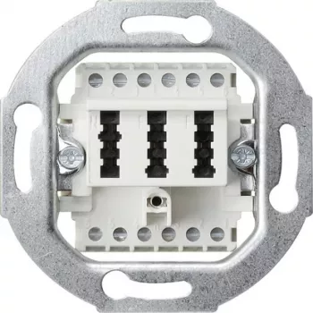 Inserție cutie de conexiune TAE GIRA 003202, 2x6/6 NFF, alb pur