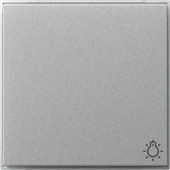 Buton basculant GIRA 328565 cu simbol lumină TX44, îngropat, aluminiu